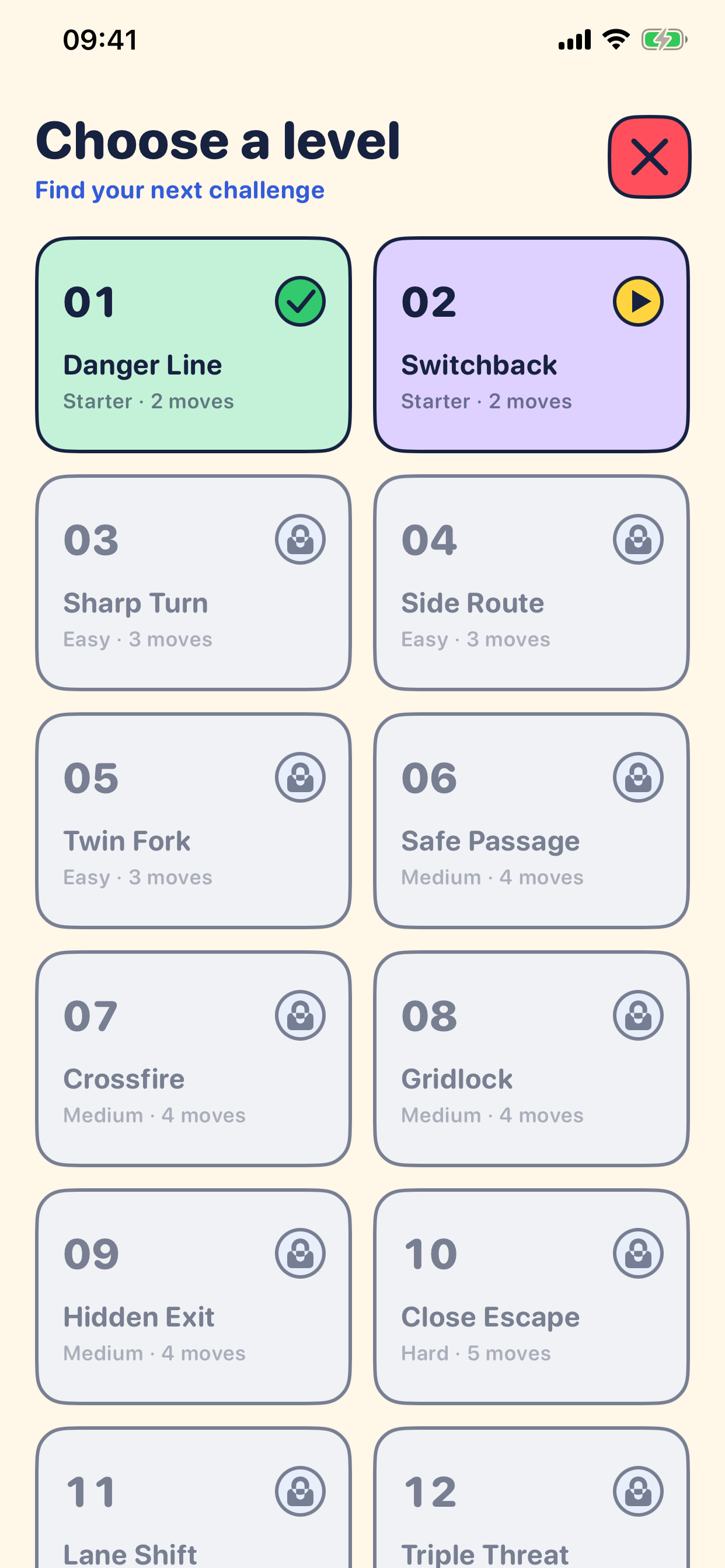 Dashbox level menu